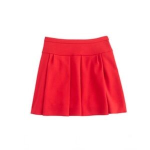 J. crew Women’s Red Box Pleated mini flirty skirt in size US 4